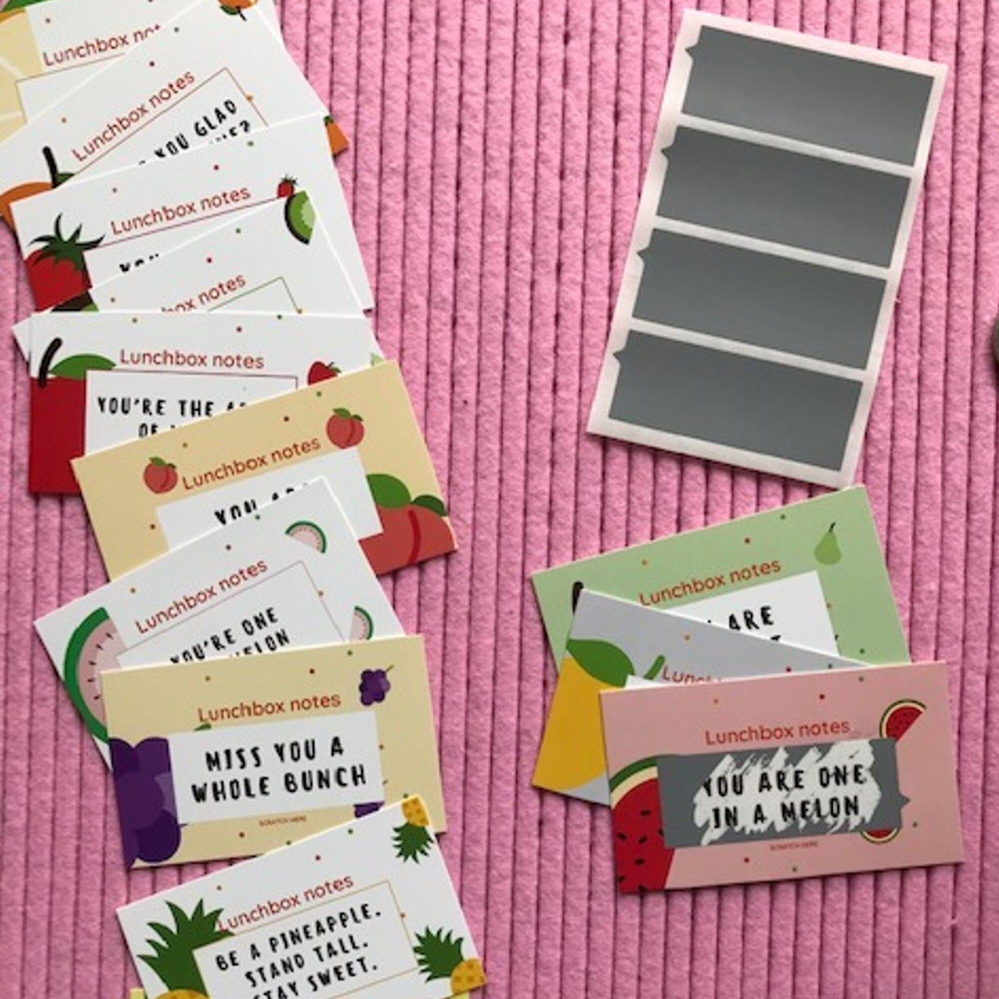 Lunchbox Notes: Scratch Off. Scratchies to reveal message