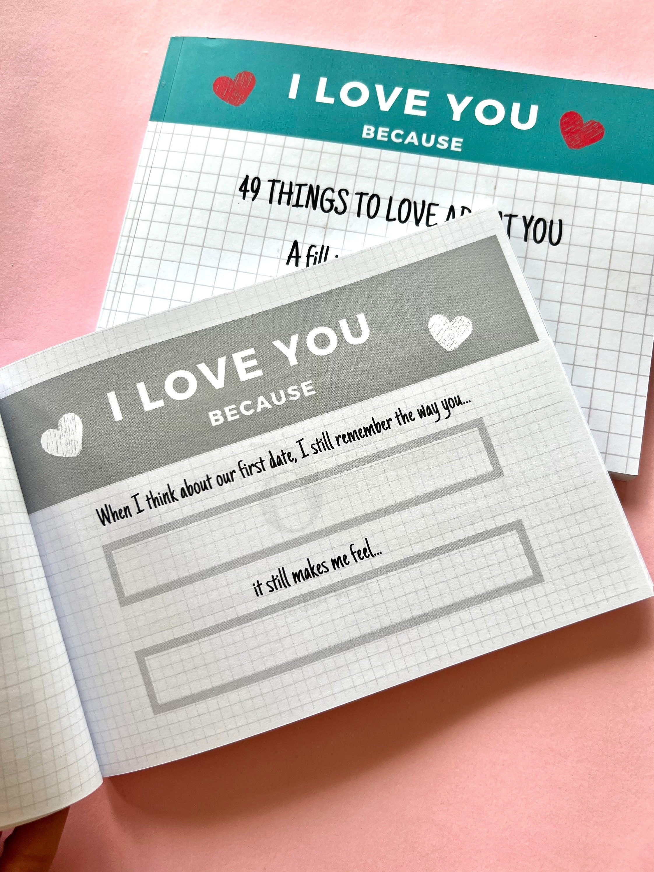 Personalise Fill In The Blank Couples Book Reasons I Love you