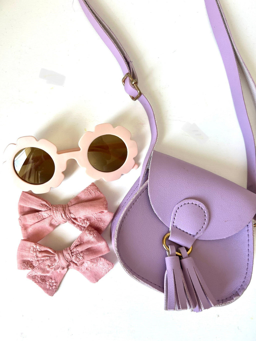 Personalized Christmas Gift Box for Toddler Girl: Sunglasses, Bows & Mini Handbag