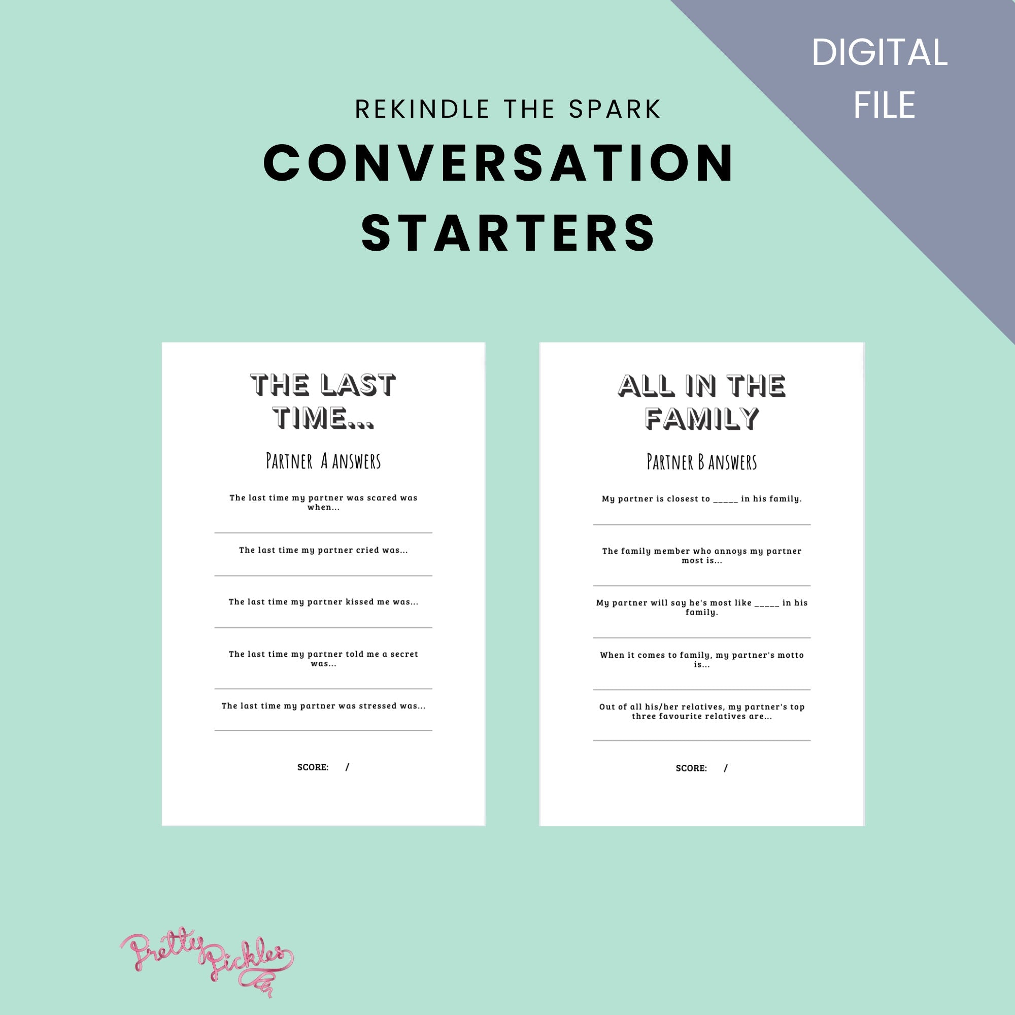 Couples Quizzes: Date Night Games, Relationship Activities (Digital Download)