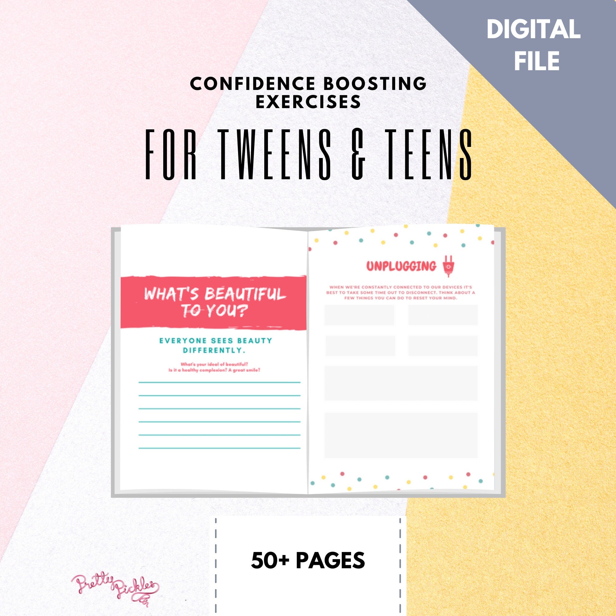 Growth Mindset and Self Love Worksheets for Tweens and Teens