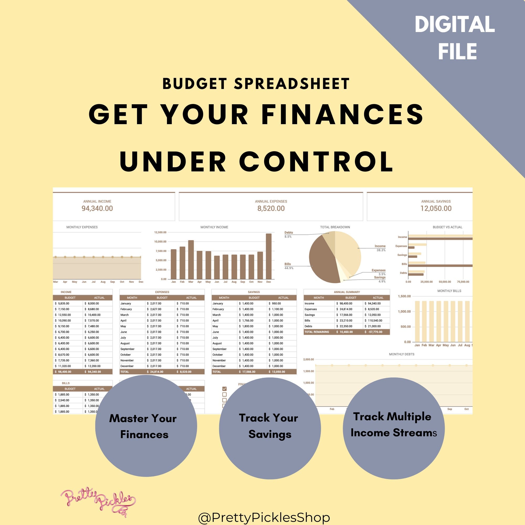 Couples Life Planner Bundle: Relationship Journal, Budget Spreadsheet (Digital Download)