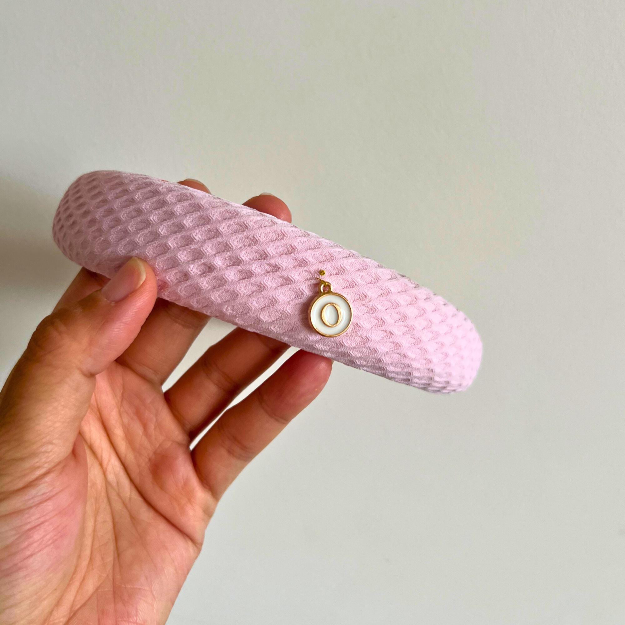 Custom Headband Pink Preppy Hairband Personalised Hair Accessories Gift for Bestie Custom Birthday Gift for Her Initial Charm Headband