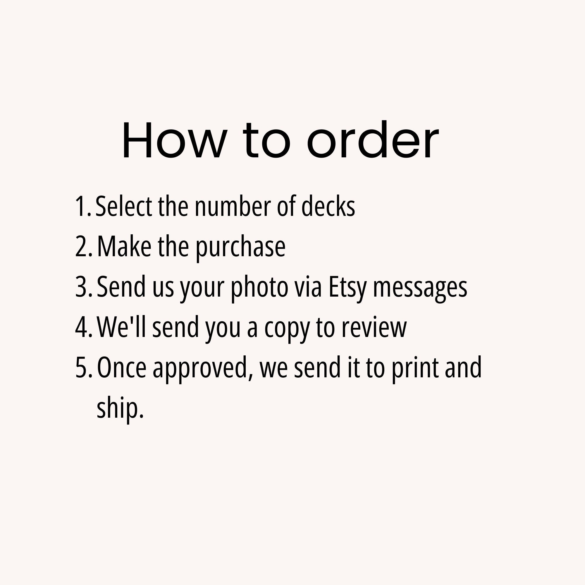 Custom Photo Playing Cards: Personalized Wedding Favors, Anniversary Gift