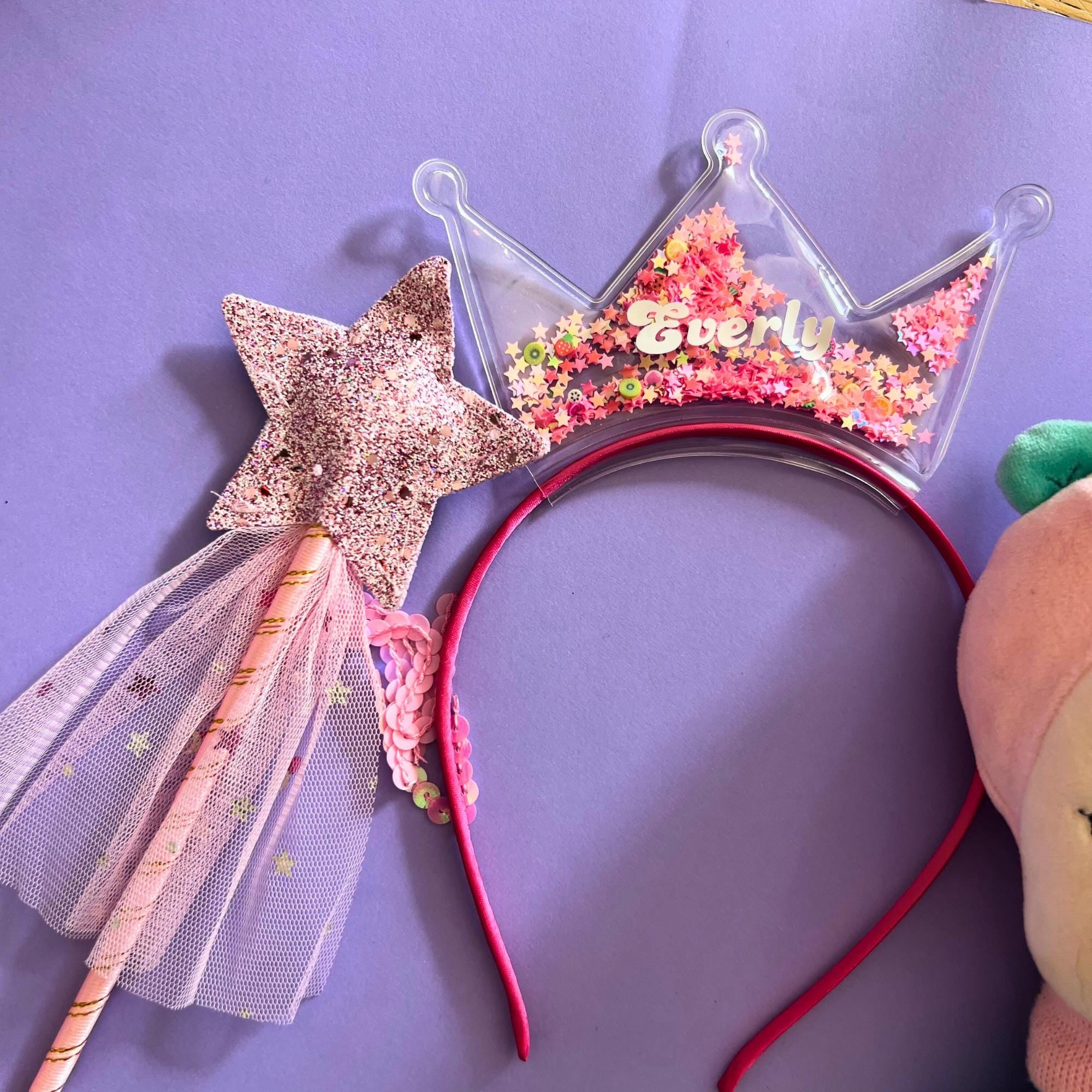 Custom Name Unicorn Plush Toy Personalized Rainbow Unicorn Doll for 4 year older Personalised Name Doll Wand and Crown Birthday Gift