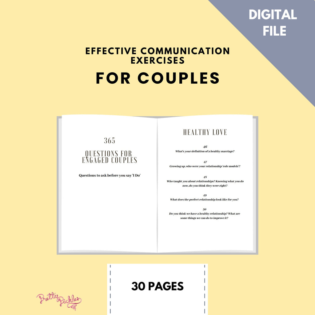 Premarital Questions for Couples: 365 Conversation Starters (Digital Download)