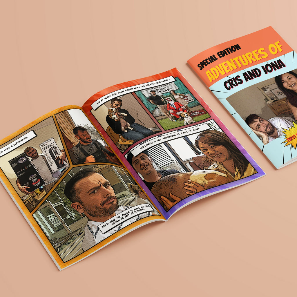 Personalized Comic Book: Custom Adventure Anniversary Gift