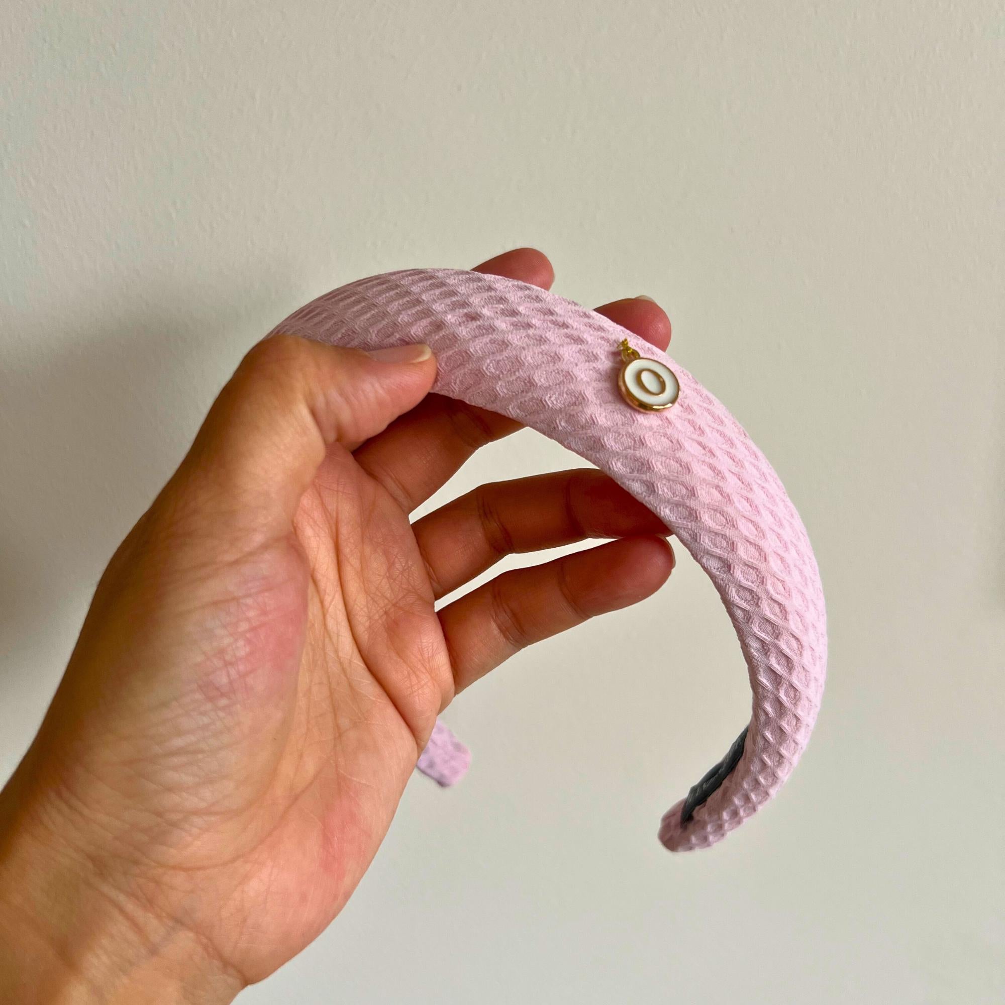 Custom Headband Pink Preppy Hairband Personalised Hair Accessories Gift for Bestie Custom Birthday Gift for Her Initial Charm Headband