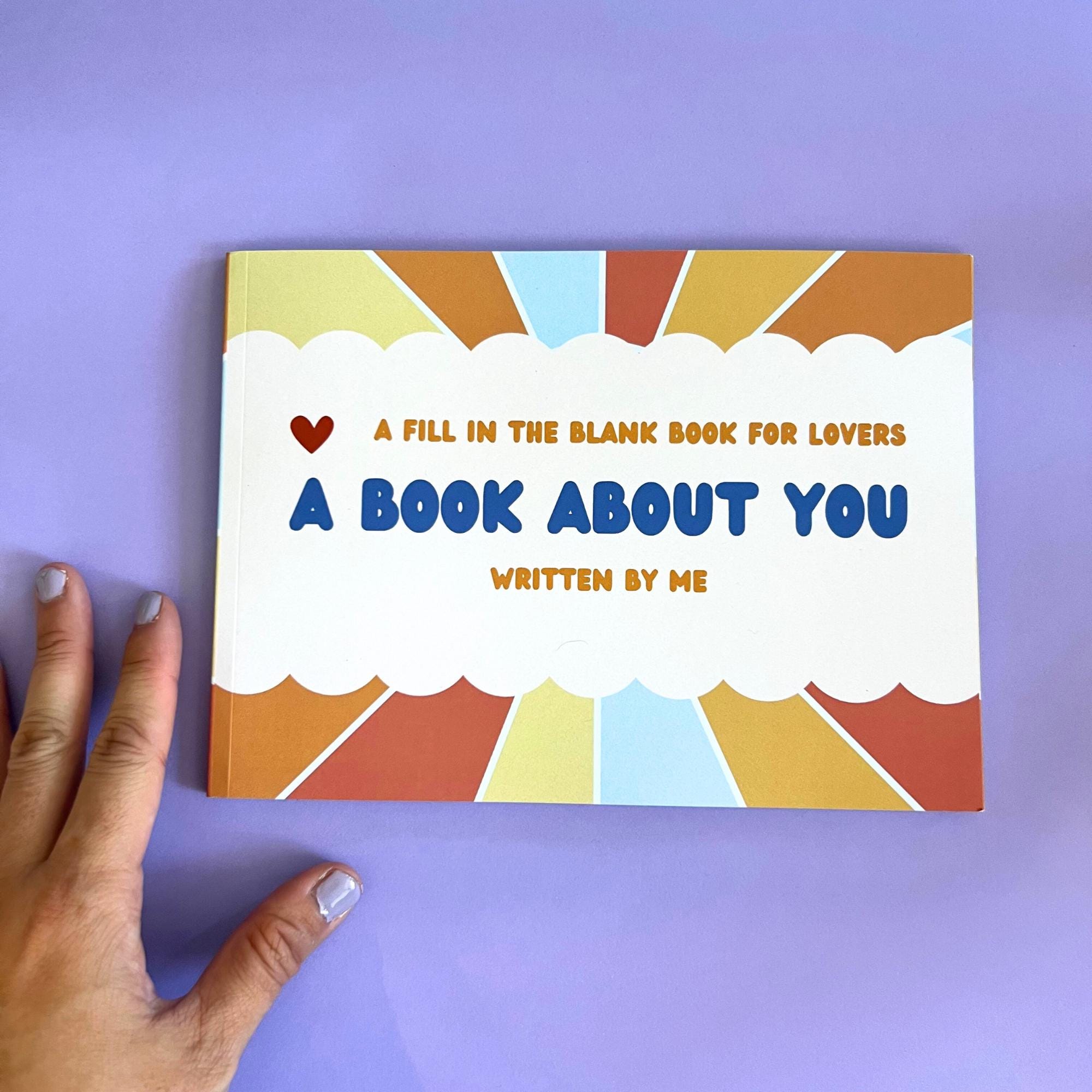 Custom Book for Boyfriend or Girlfriend Fill in the Blank Paper Anniversary Gift for Couples Long Distance Gift for Boyfriend Cute Gift