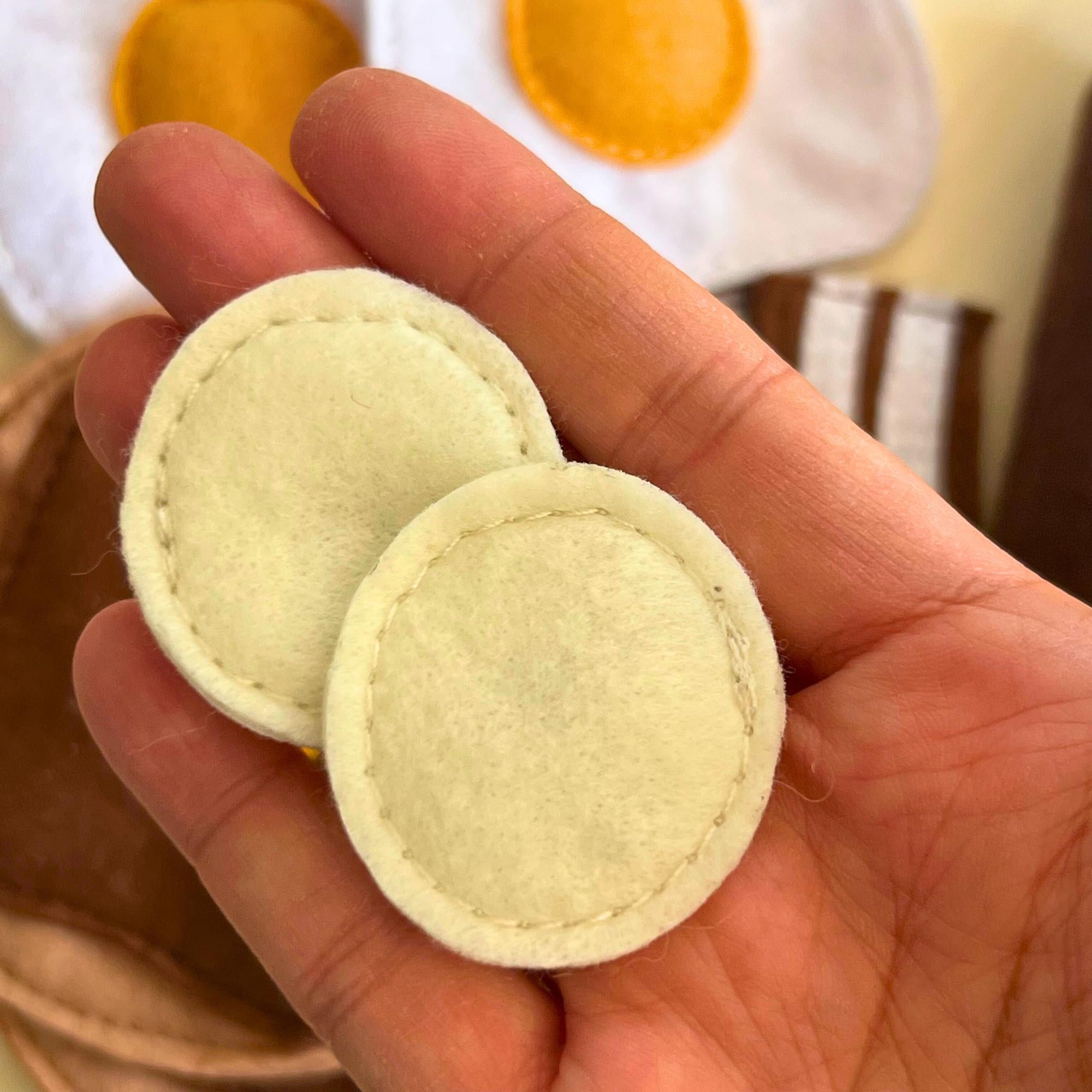 Felt Pretend Play Food: Breakfast Set for Kids Kitchen