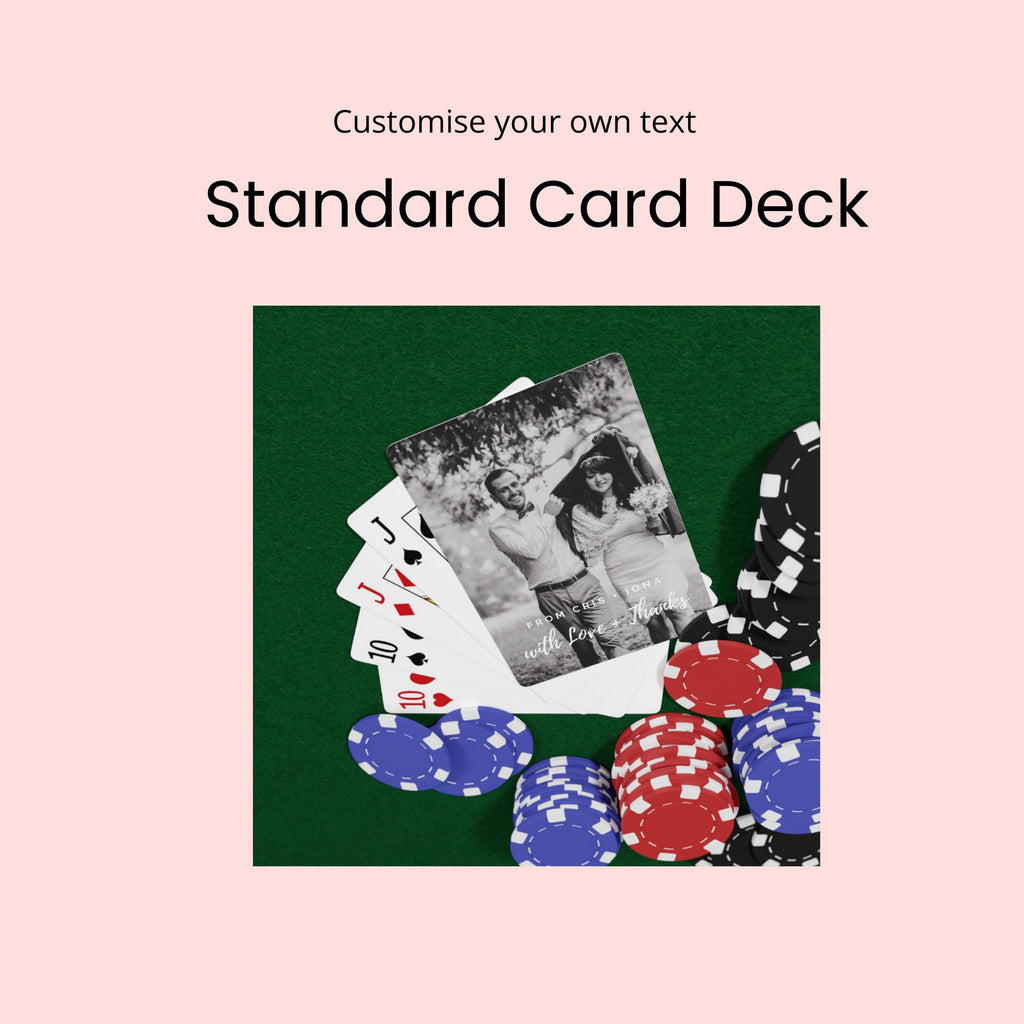 Custom Photo Playing Cards: Paper Anniversary Gift, Wedding Favor