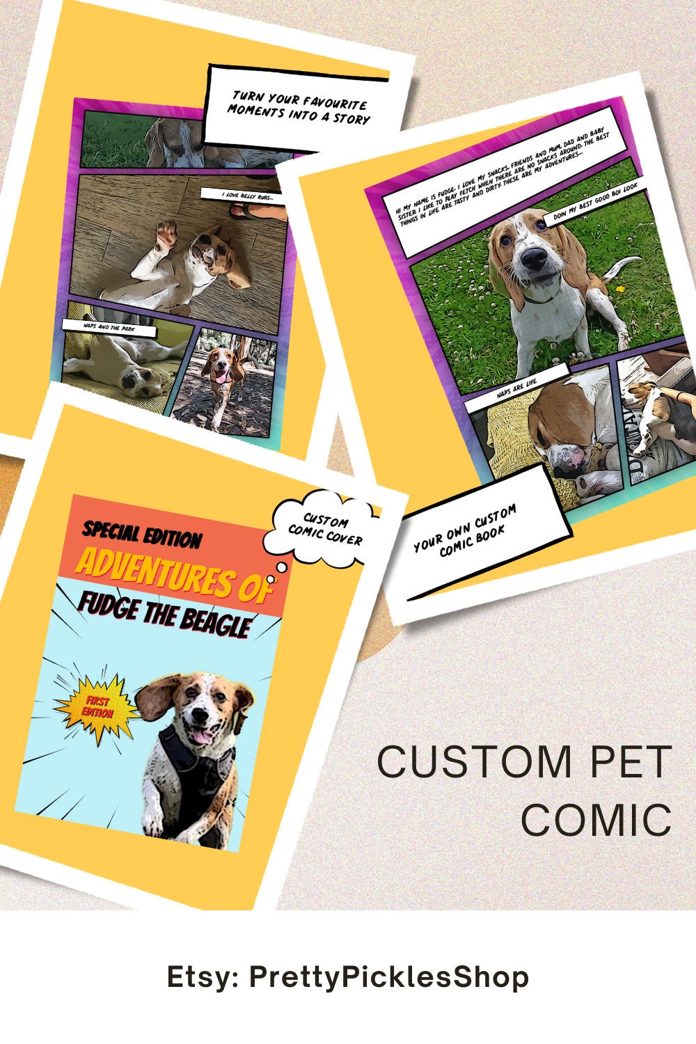 Custom Dog Comic Book: Personalized Pet Memorial Gift