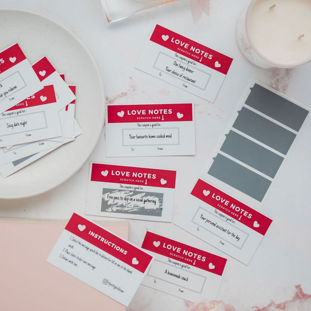 Scratch Off Love Notes, Anniversary Gift for Boyfriend (Paper)