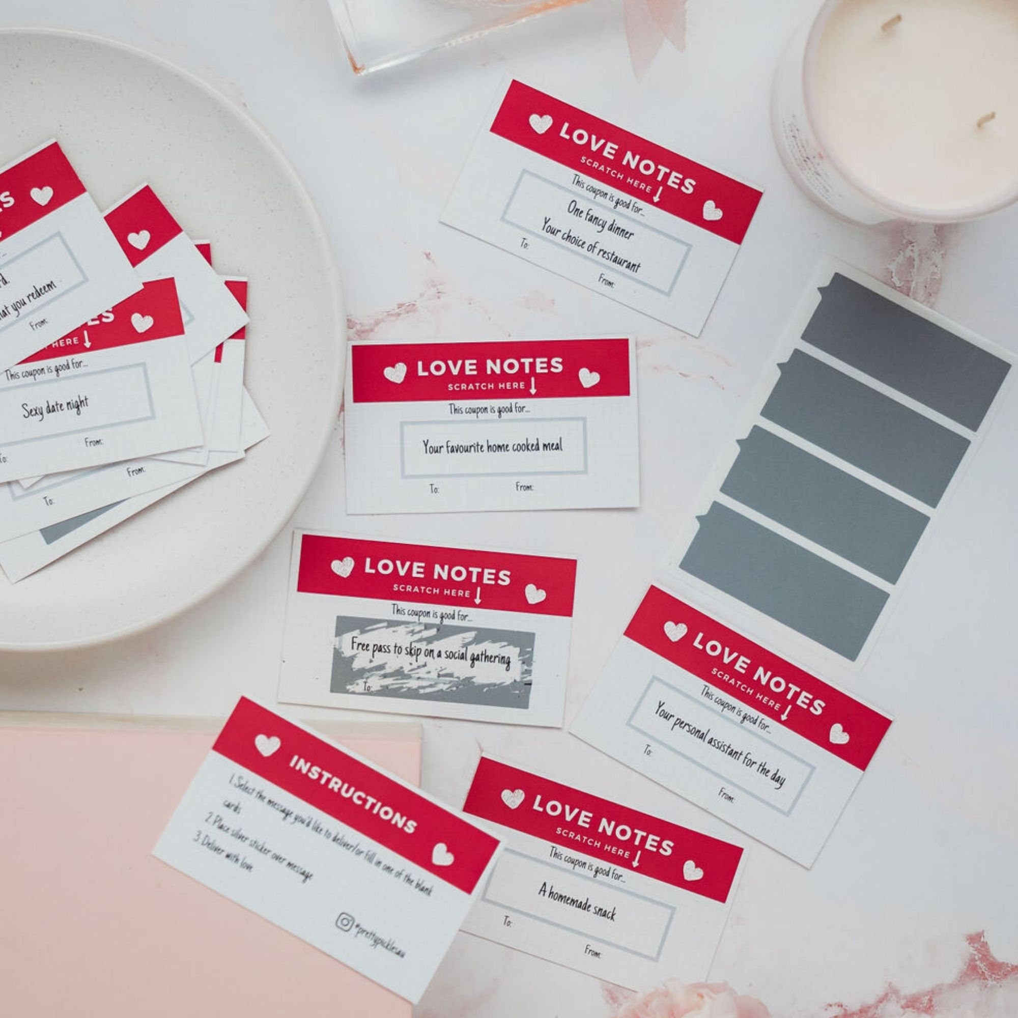 Scratch Off Love Notes, Anniversary Gift for Boyfriend (Paper)