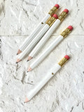 Mini White Pencils: Bridal Shower & Baby Shower Game Favors