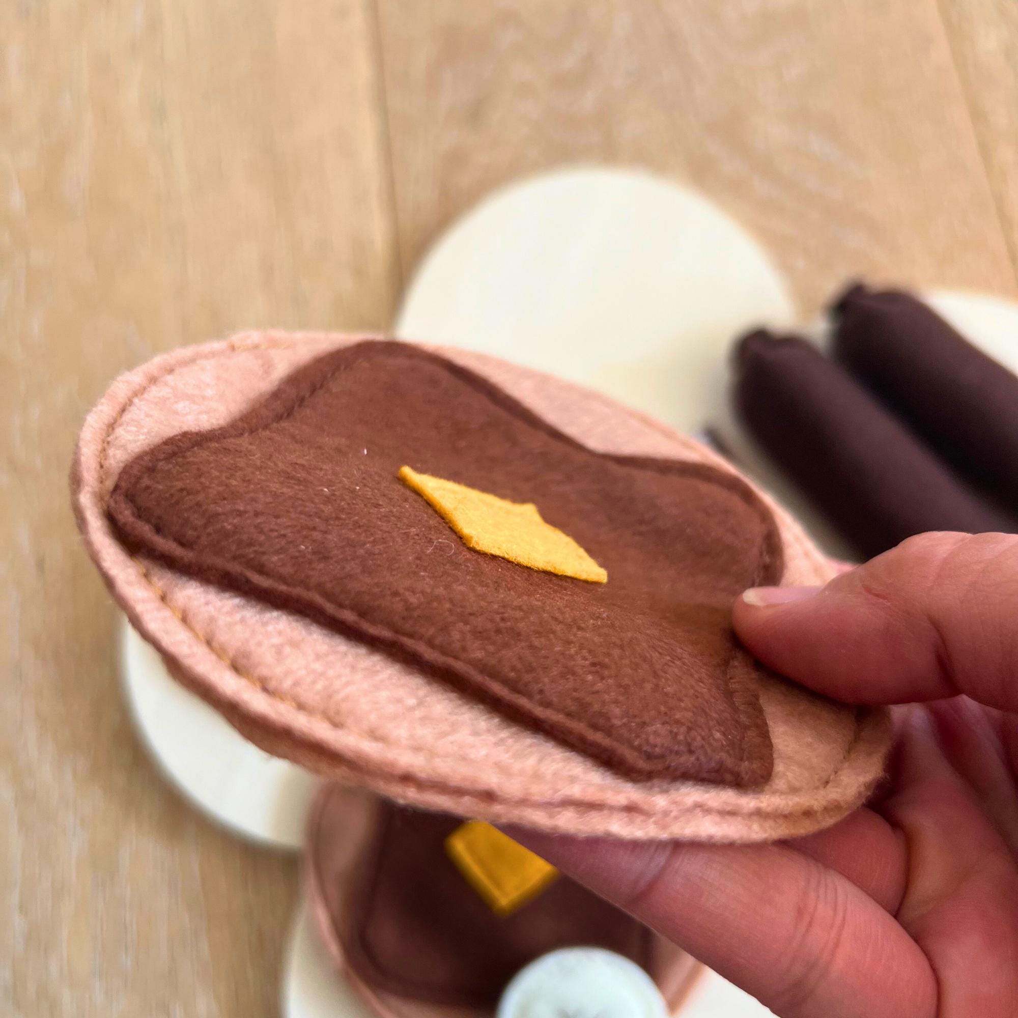 Felt Pretend Play Food: Breakfast Set for Kids Kitchen