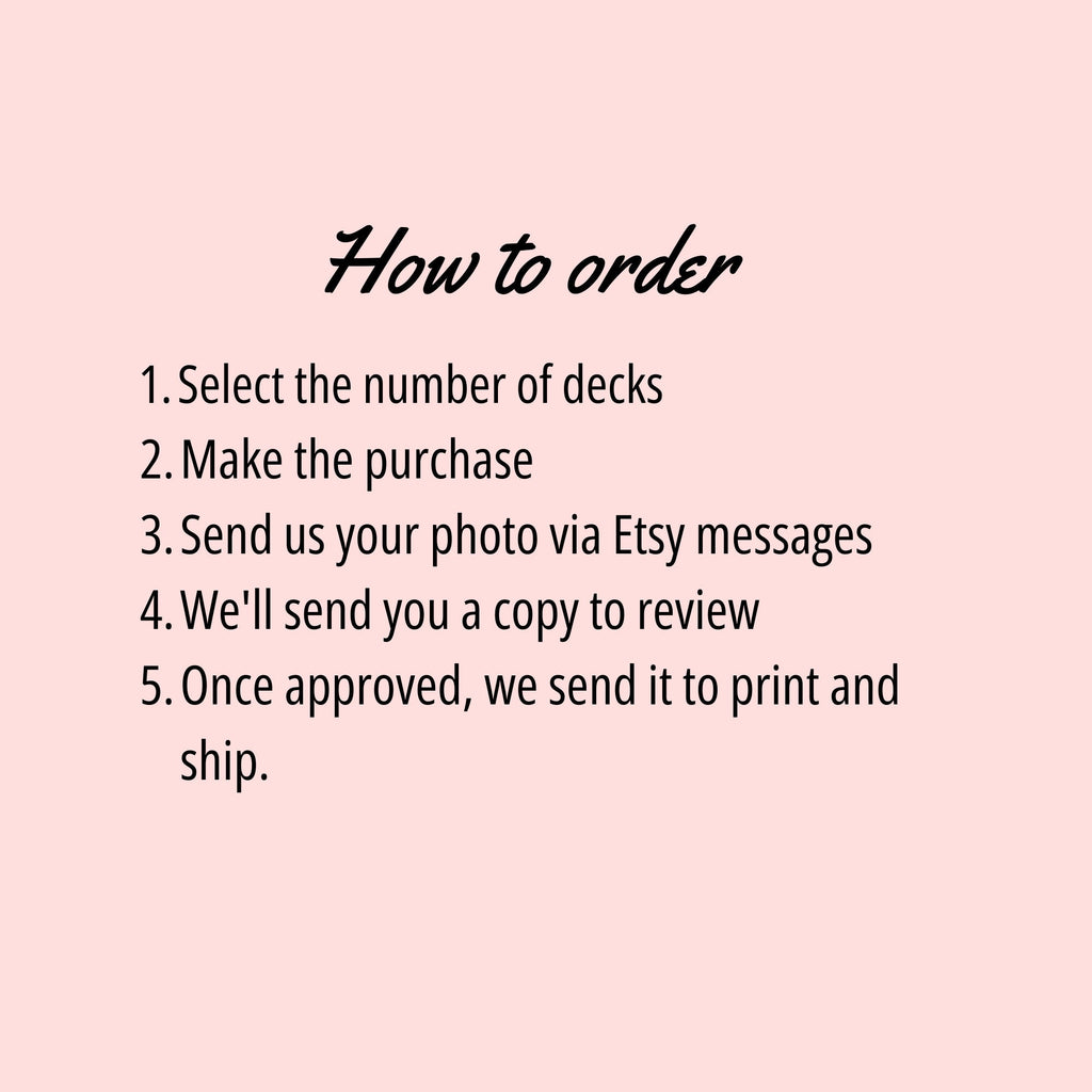 Custom Photo Playing Cards: Paper Anniversary Gift, Wedding Favor