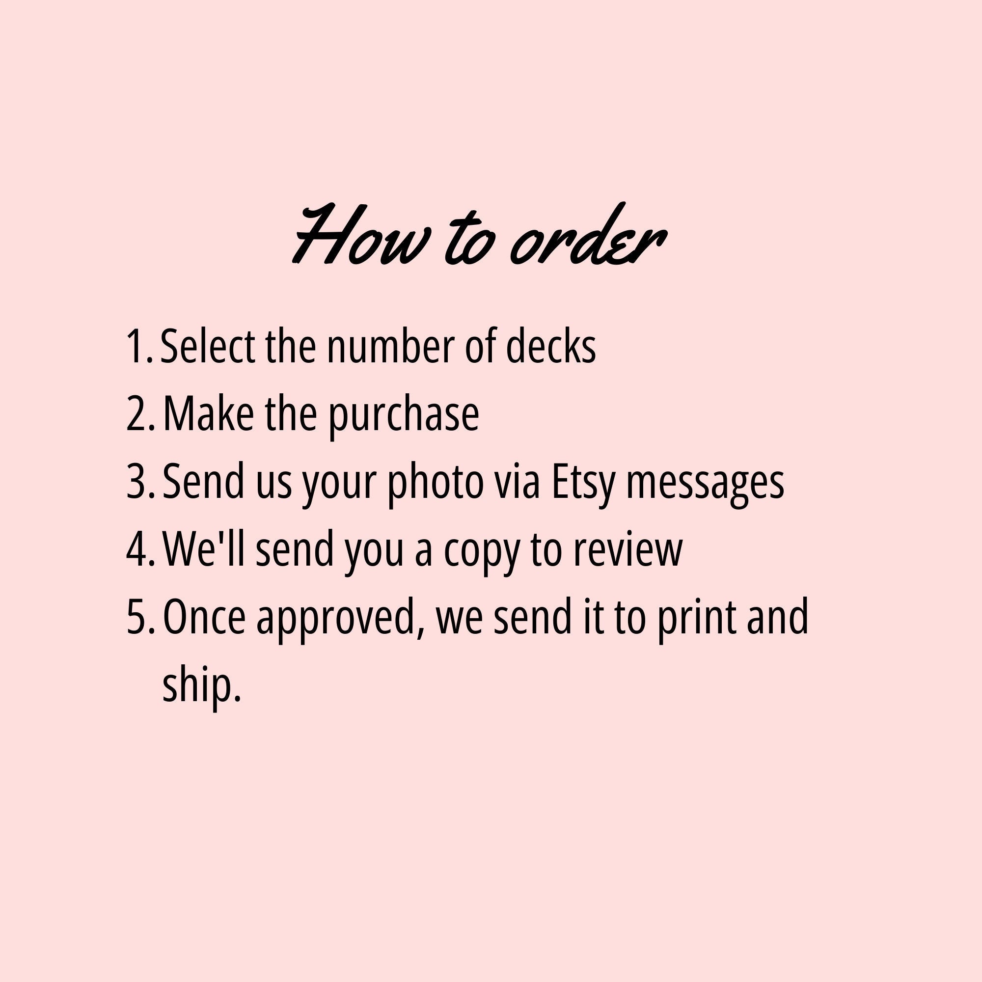 Custom Photo Playing Cards: Paper Anniversary Gift, Wedding Favor