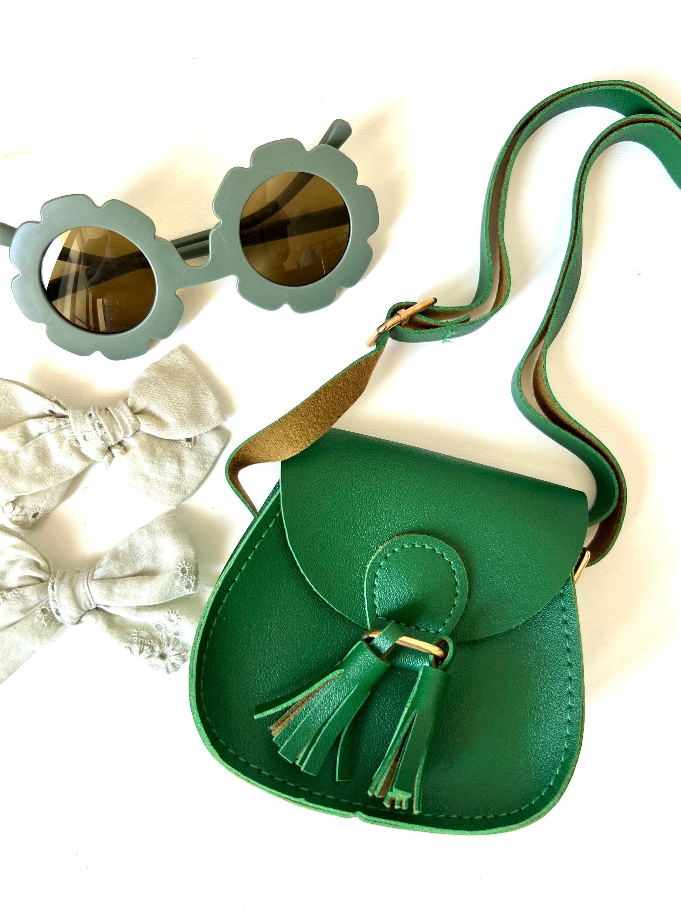 Toddler Girl Birthday Gift Box: PU Leather Handbag, Sunglasses & Bows