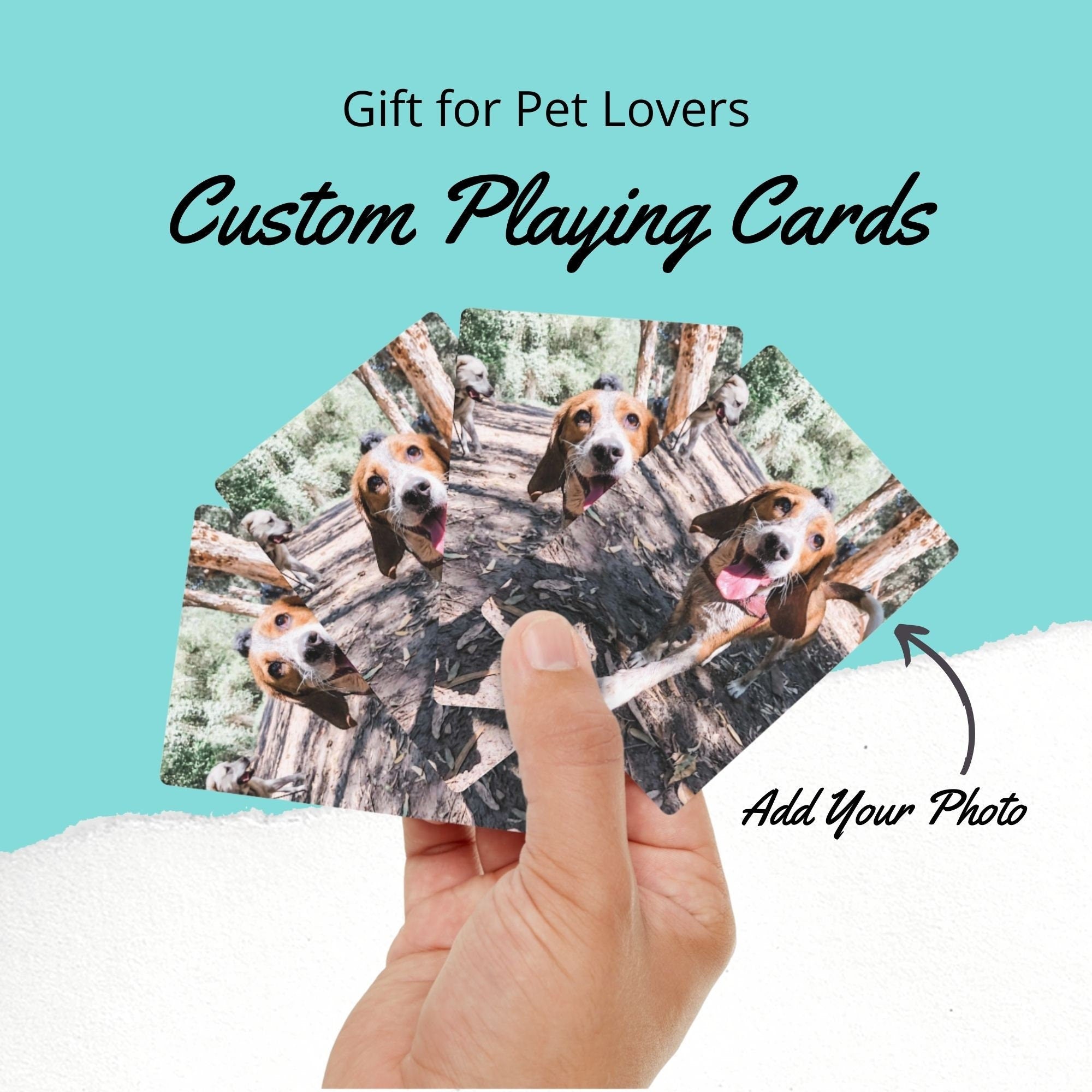 Custom Pet Photo Playing Cards, Memorial Gift