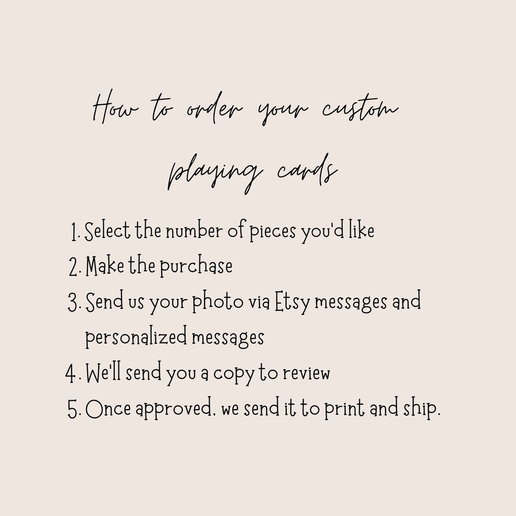 Personalized Pet Photo Playing Cards - Custom Wedding Favors