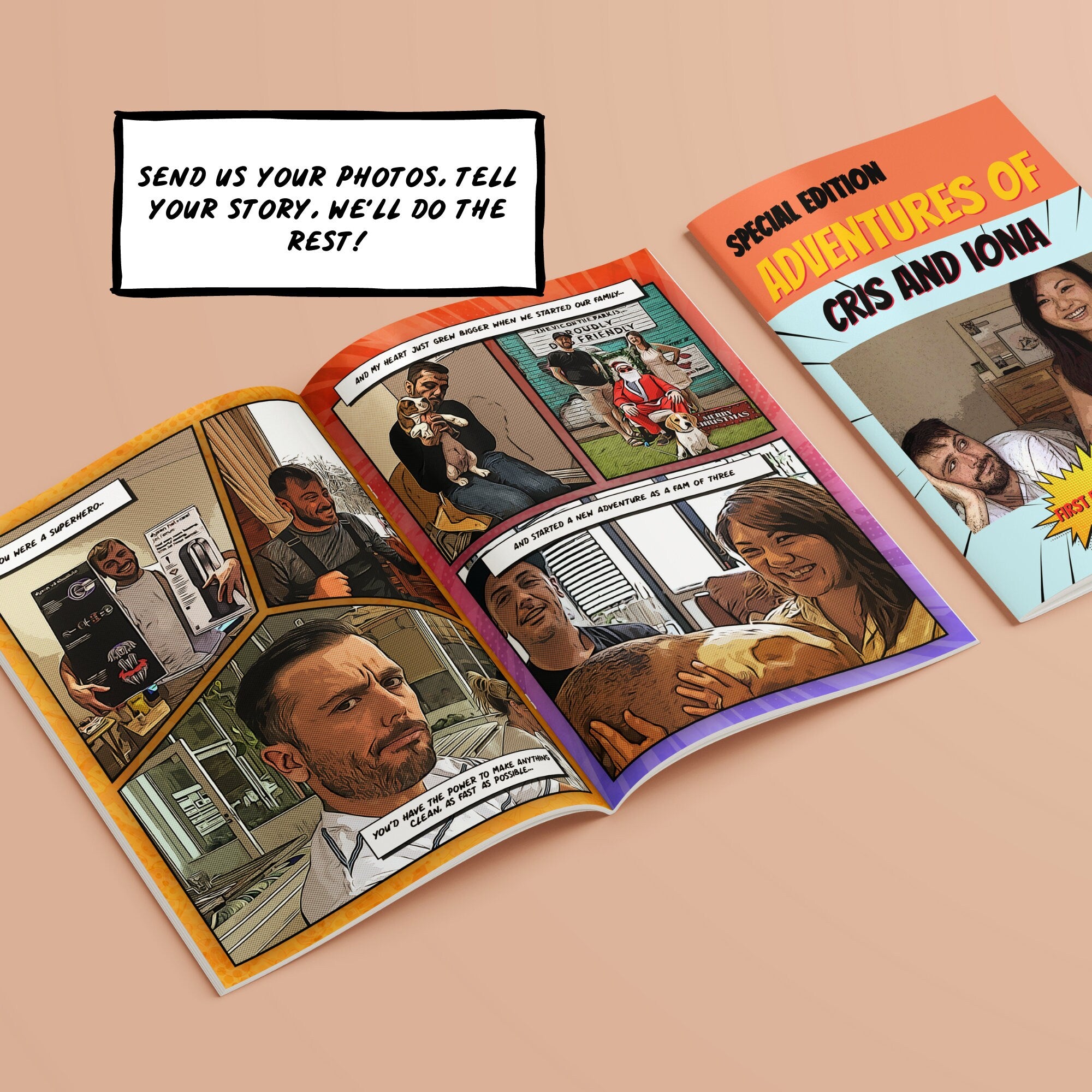 Personalized Comic Book: Custom Adventure Anniversary Gift