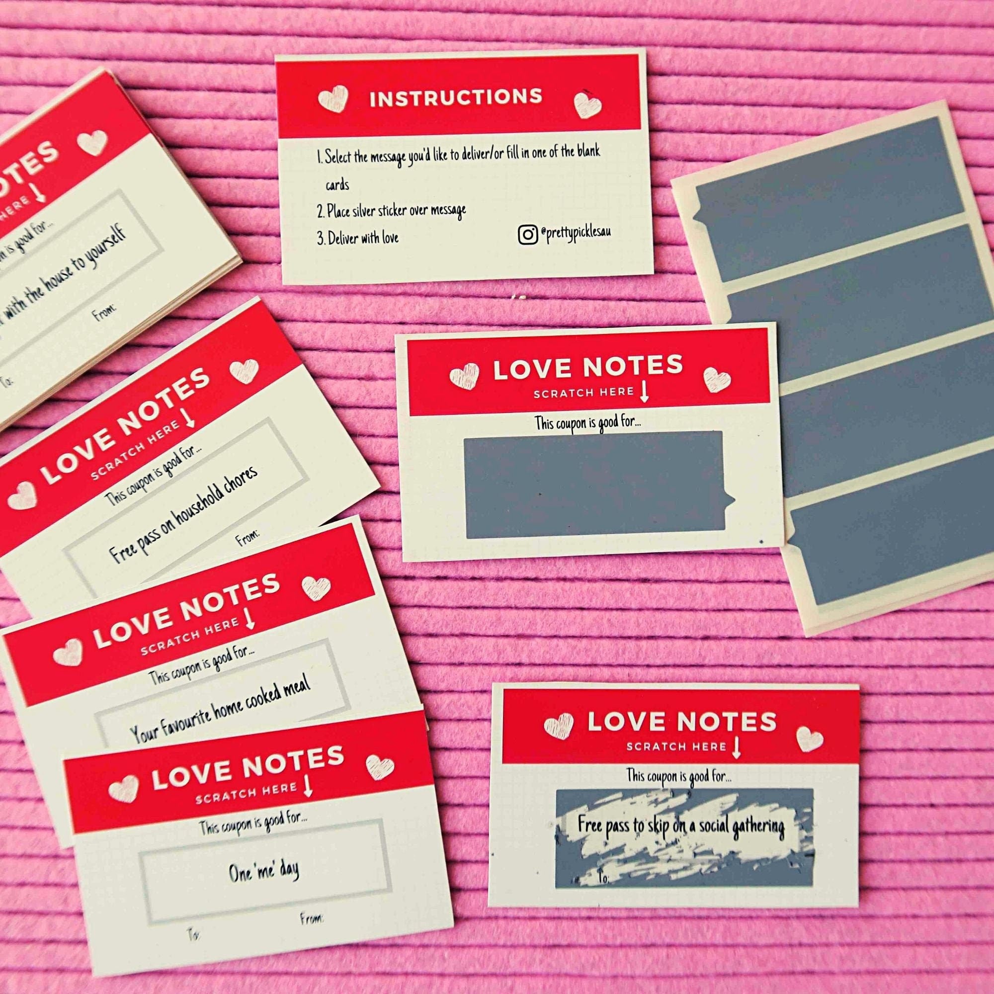 DIY Scratch Off Love Coupons, Romantic Gift for Him