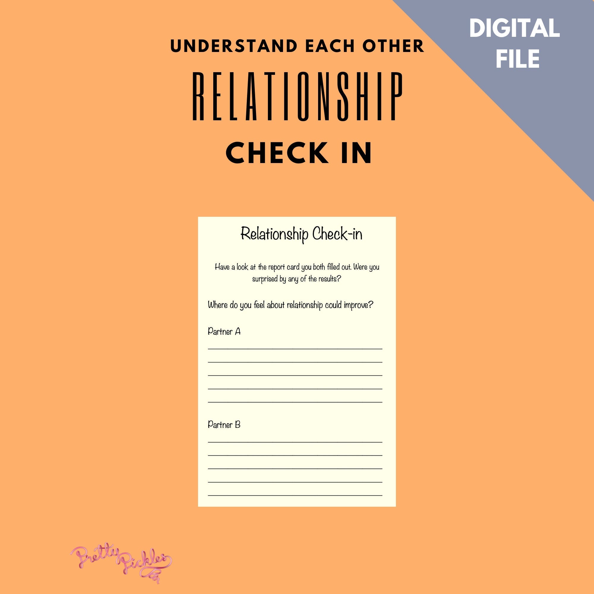 Couples Therapy Worksheets: Relationship Workbook (Digital Download)