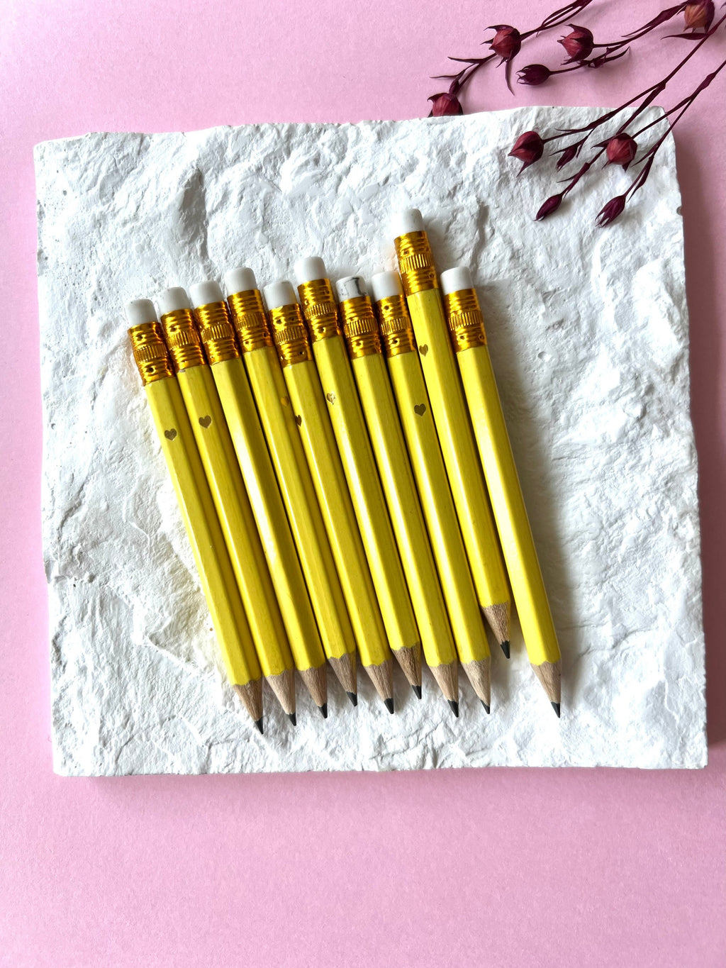 Mini Yellow Golf Pencils, Bridal/Baby Shower Games