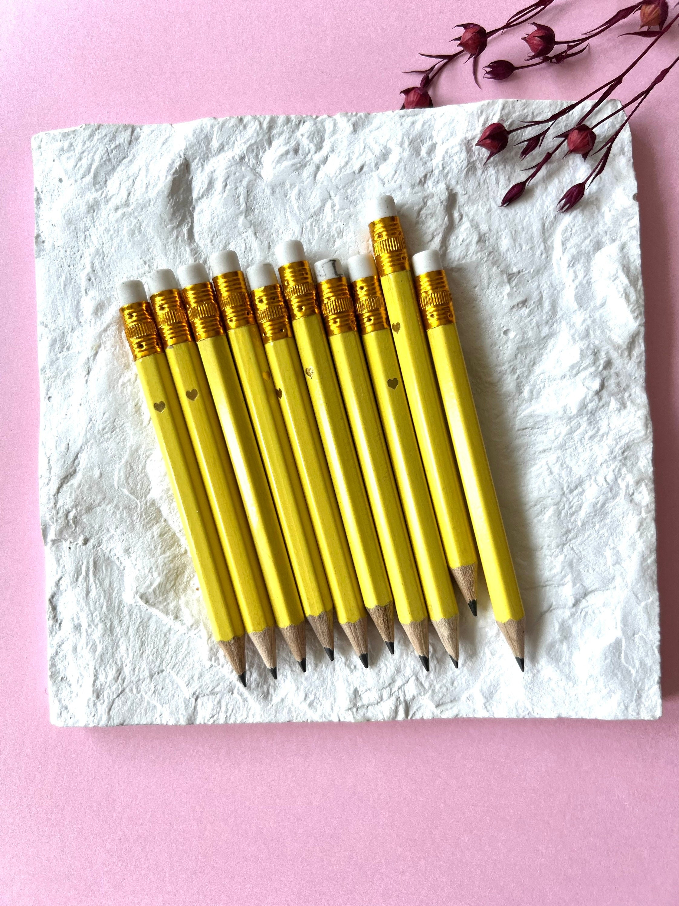 Mini Yellow Golf Pencils, Bridal/Baby Shower Games