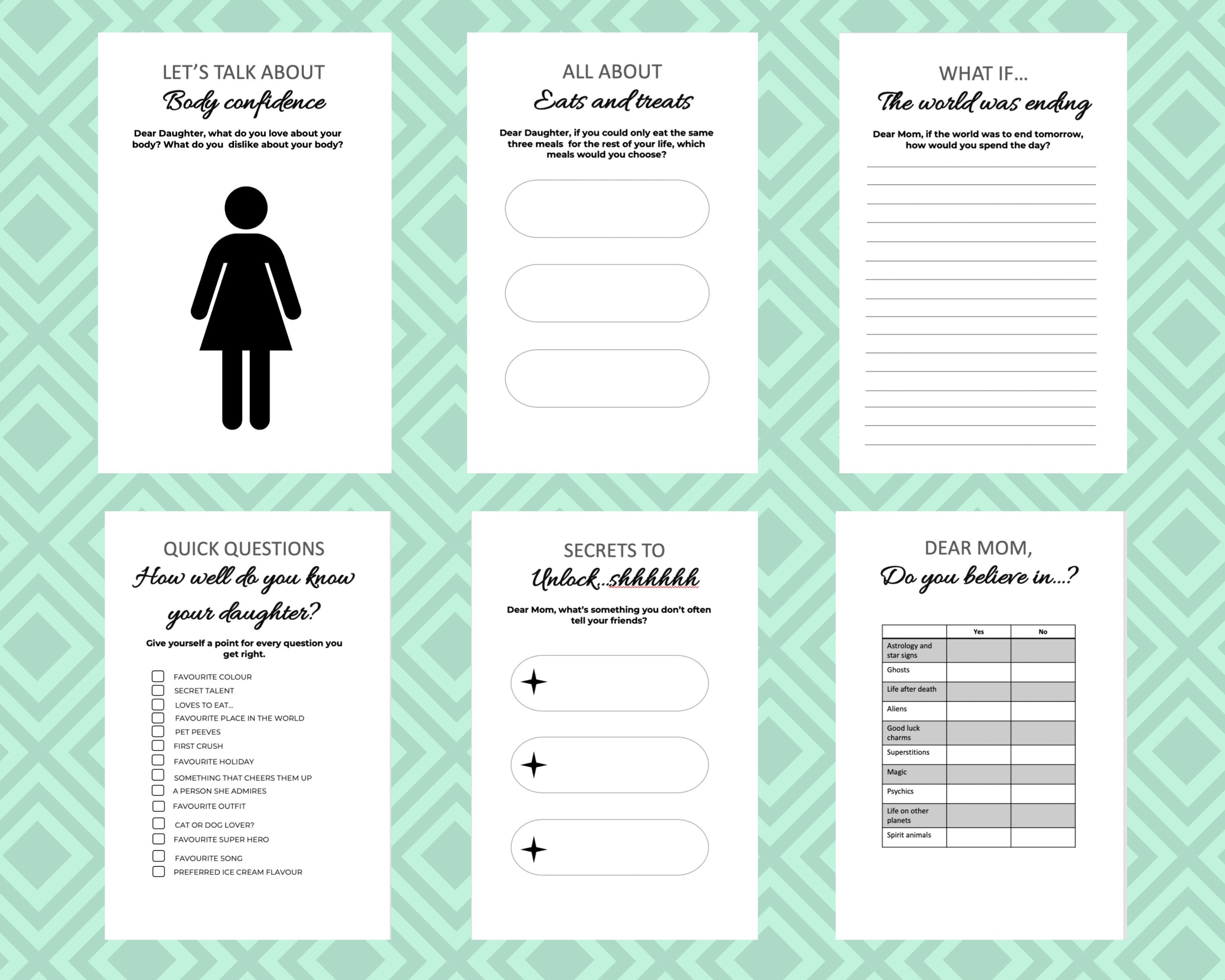 Mom and Daughter Printable Bundle