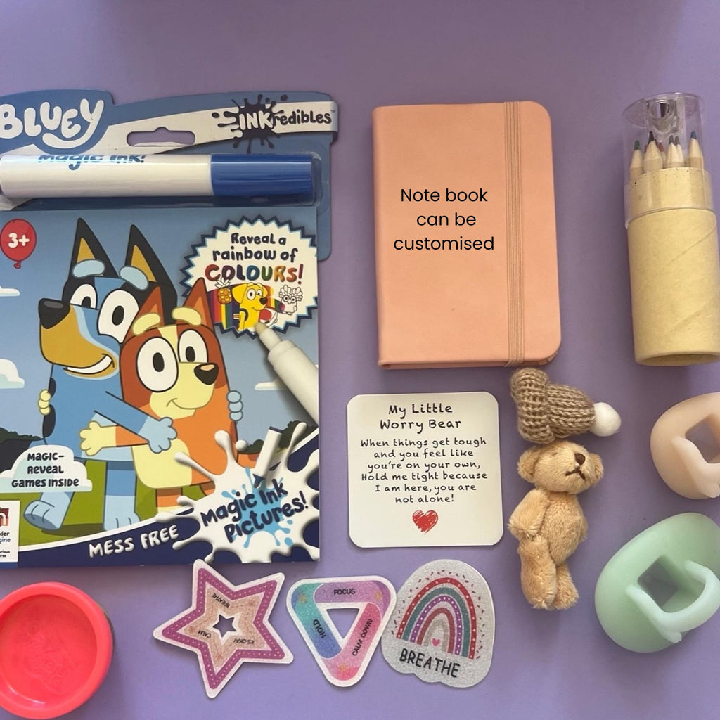 Care Package for Kids Going Through Divorce Separation Worry Bear for 4yo to 6yo Gift for Kids Coping with Divorce Kids Worry Bear Gift