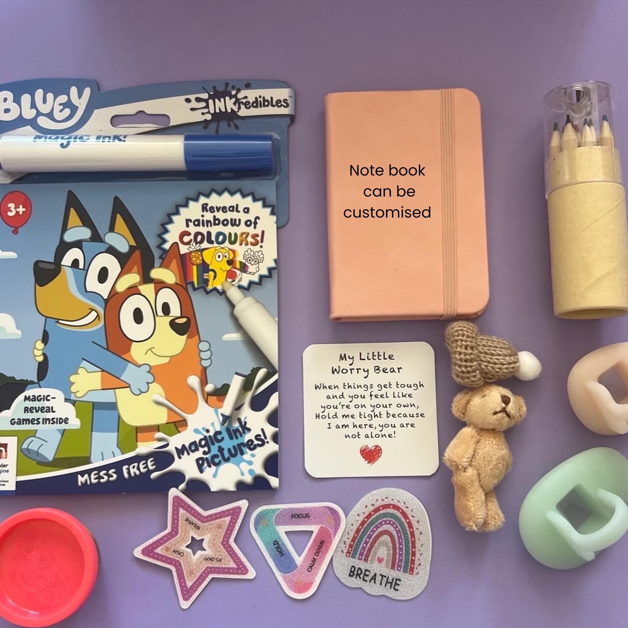 Care Package for Kids Going Through Divorce Separation Worry Bear for 4yo to 6yo Gift for Kids Coping with Divorce Kids Worry Bear Gift