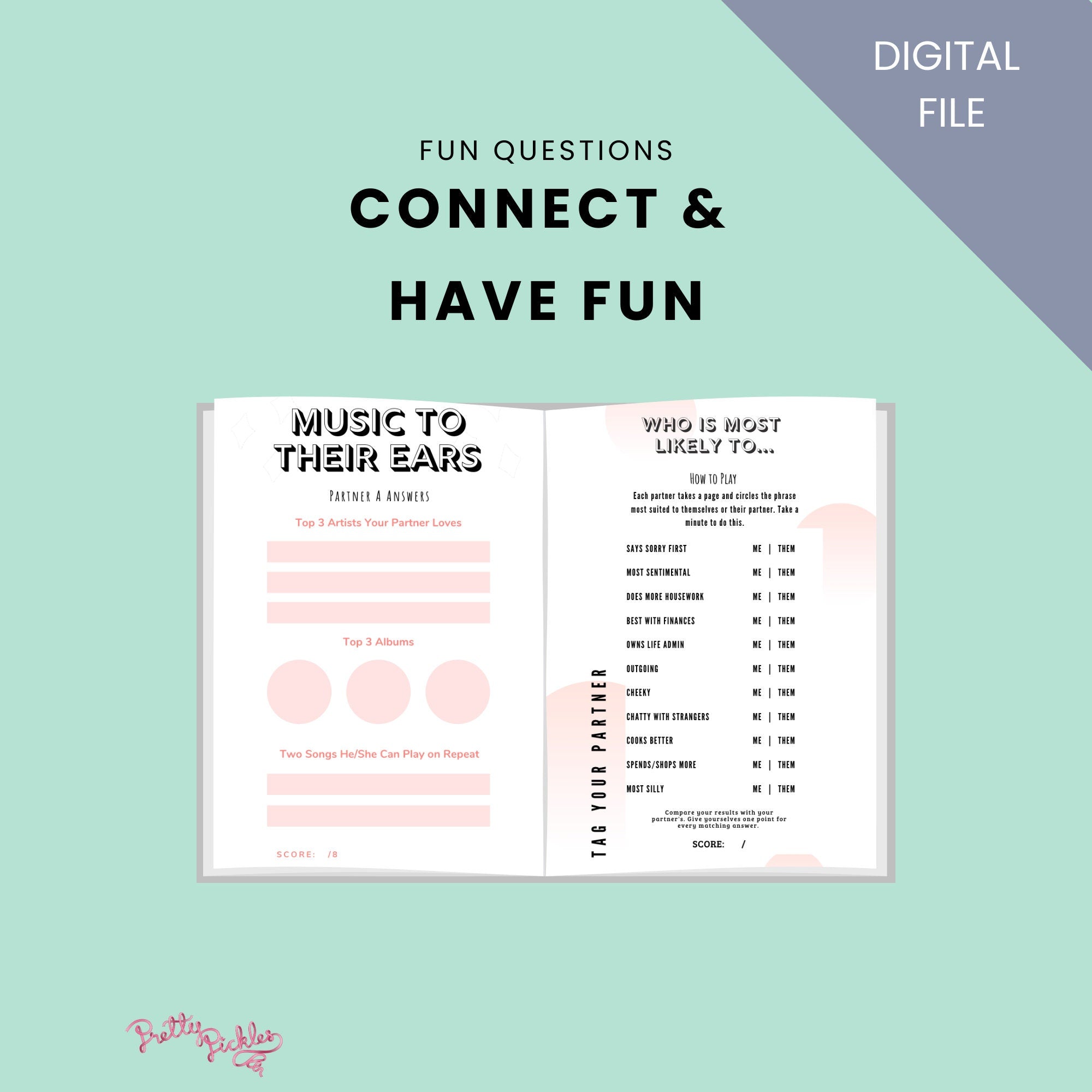 Couples Quizzes: Date Night Games, Relationship Activities (Digital Download)