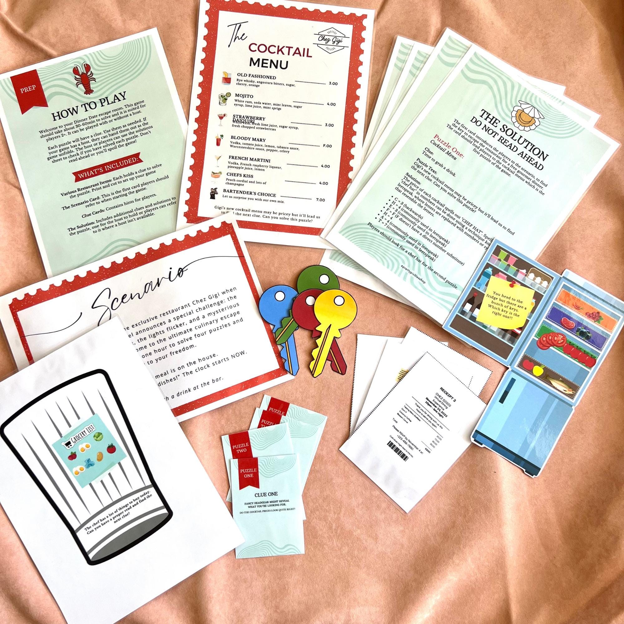 Couples Date Night Escape Room Printable Games Romantic Date Idea Couple Games Online Escape Room No Lock