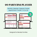 Co-Parenting Custody Calendar Shared Template Spreadsheet Organiser Expense Tracker for Divorced Parents Coparenting counselling Appointment
