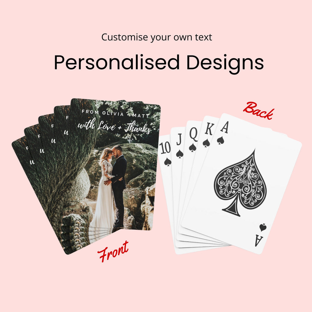 Custom Photo Playing Cards: Paper Anniversary Gift, Wedding Favor