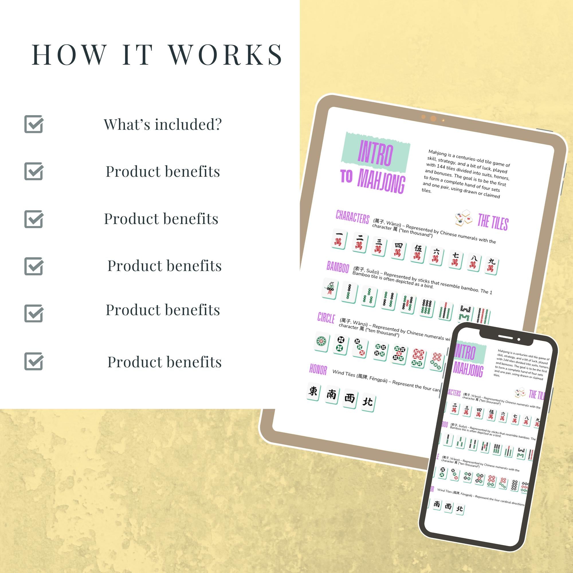 Chinese Mahjong Guide Cantonese Mahjong Reference Guide Mah Jong Cheat Sheet for Beginners Traditional Mah Jong Chinese Board Games