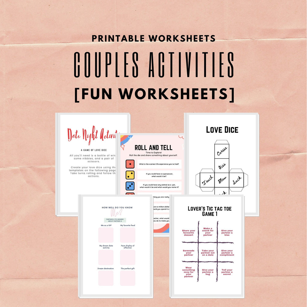 Couple Games: Date Night Activity Sheets (Digital Download)