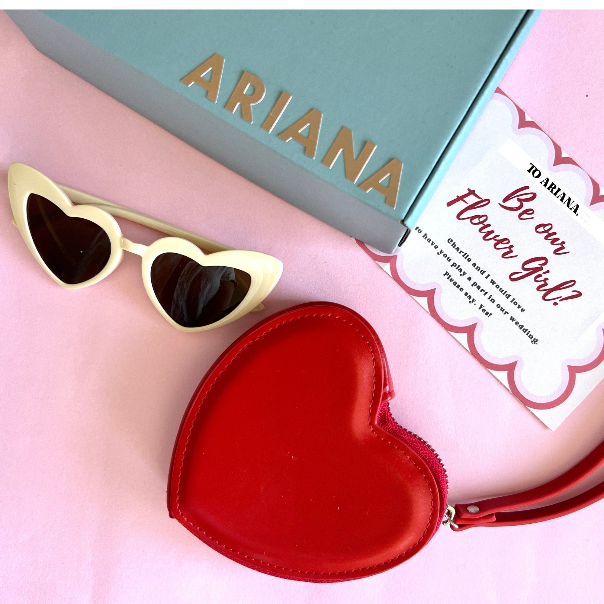 Flower Girl Proposal Gift Box: Retro 70s Wedding Theme, Personalized