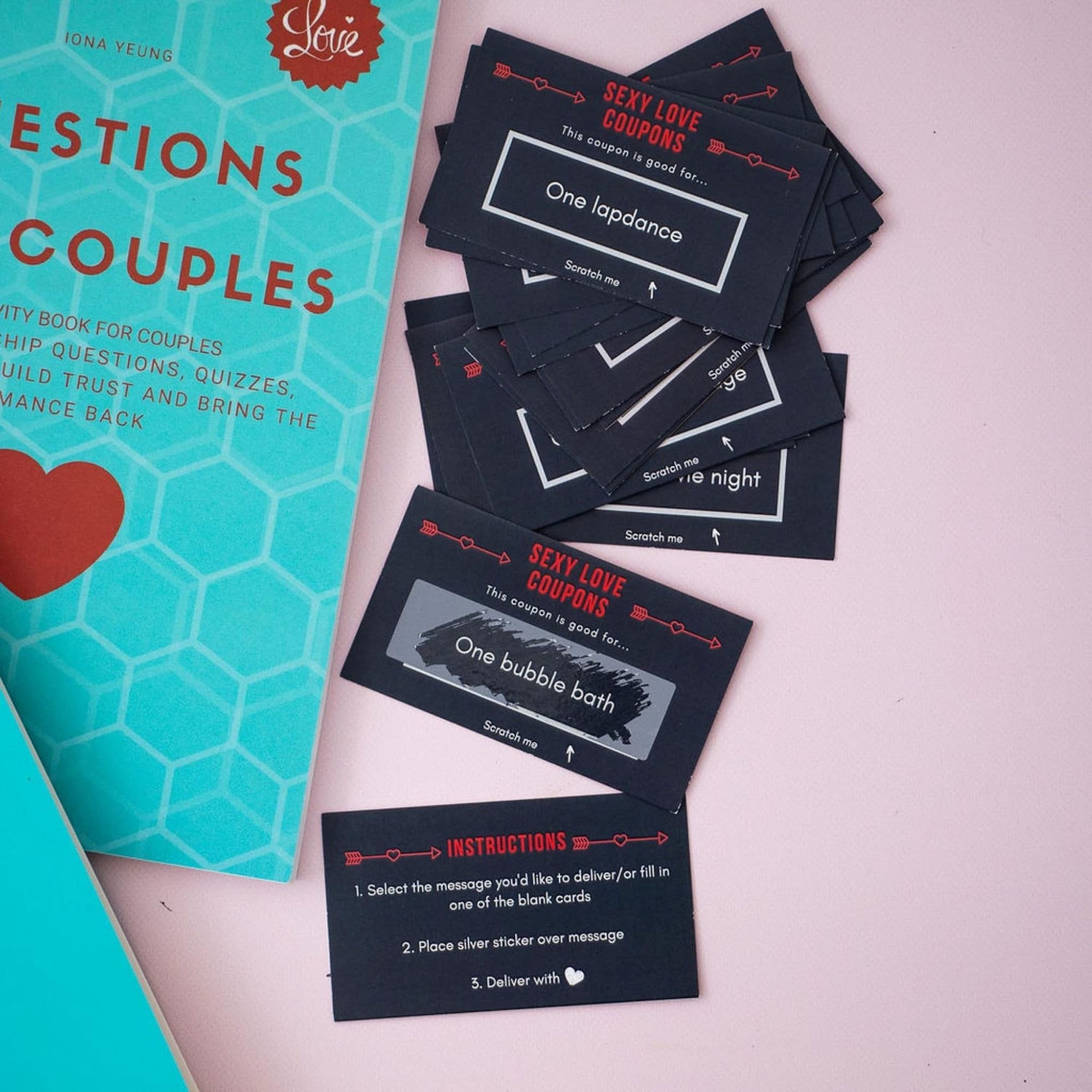 Couples Gift Set: Activity Book, Questions Book, Scratch Love Coupons