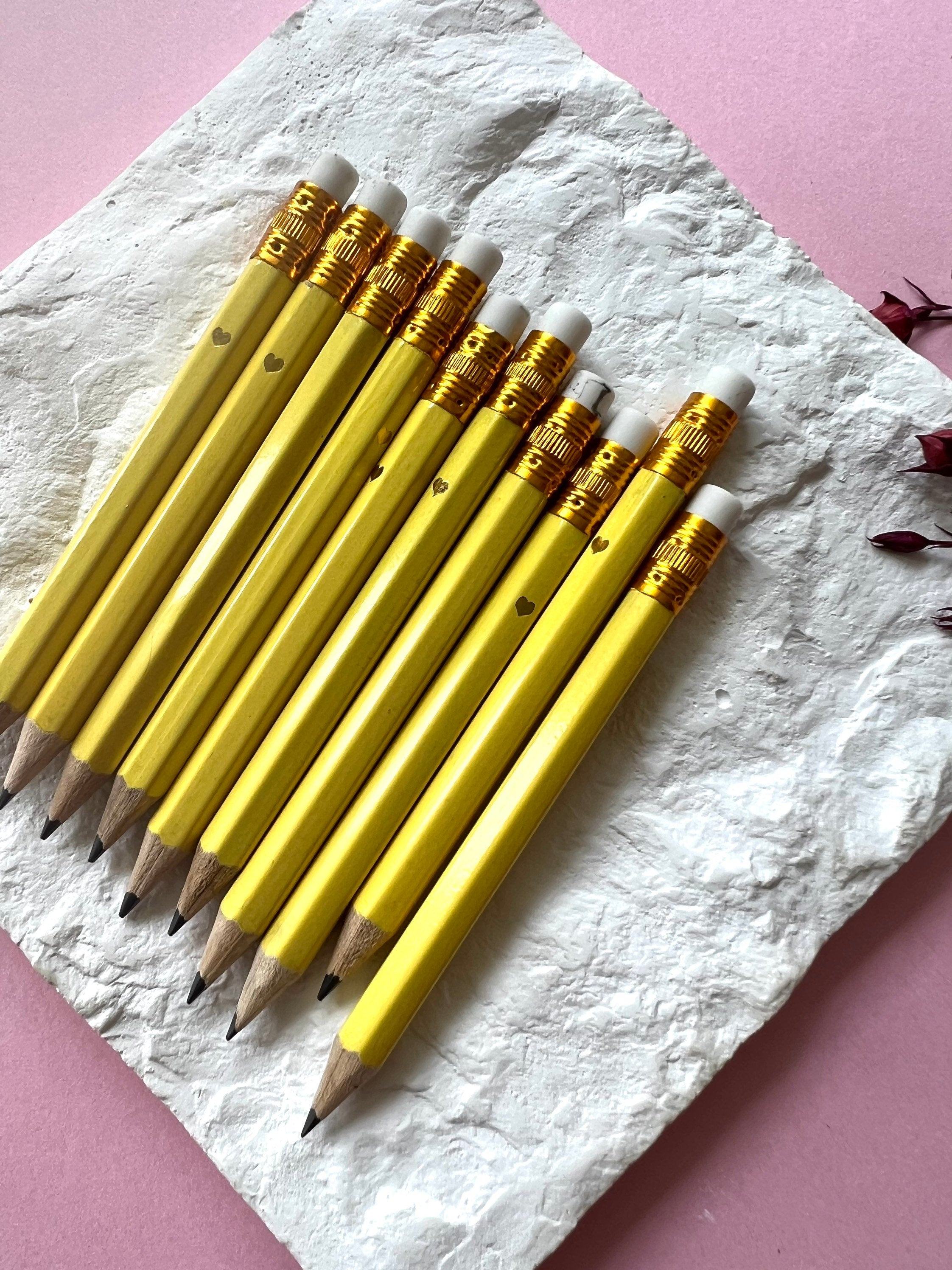 Mini Yellow Golf Pencils, Bridal/Baby Shower Games