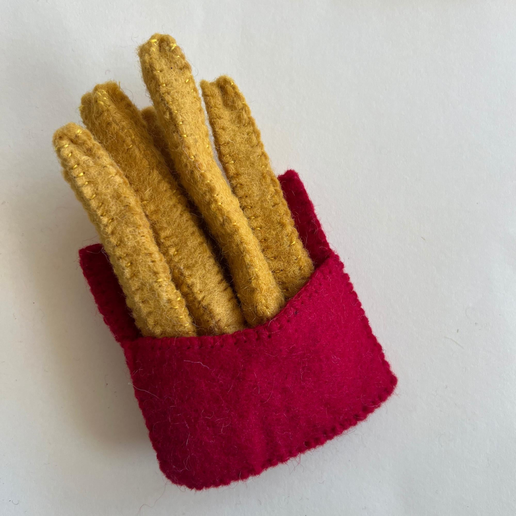 Felt Food Hamburger Set Independent Play for Toddlers Pretend Play Kitchen Food for Preschoolers Hamburger and Fries Felt Food Gift