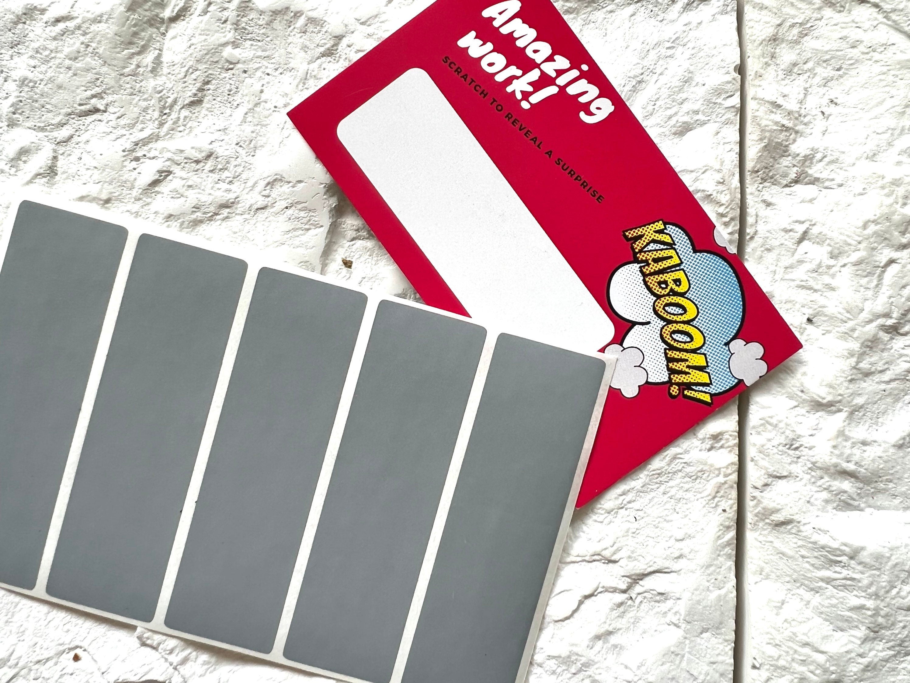 Scratch and Reveal Stickers Silver