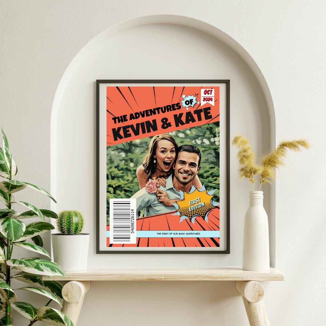 Custom Comic Cover Personalized Comic Image Framed Artwork Photo frame for Comic Lovers Custom Made Comic