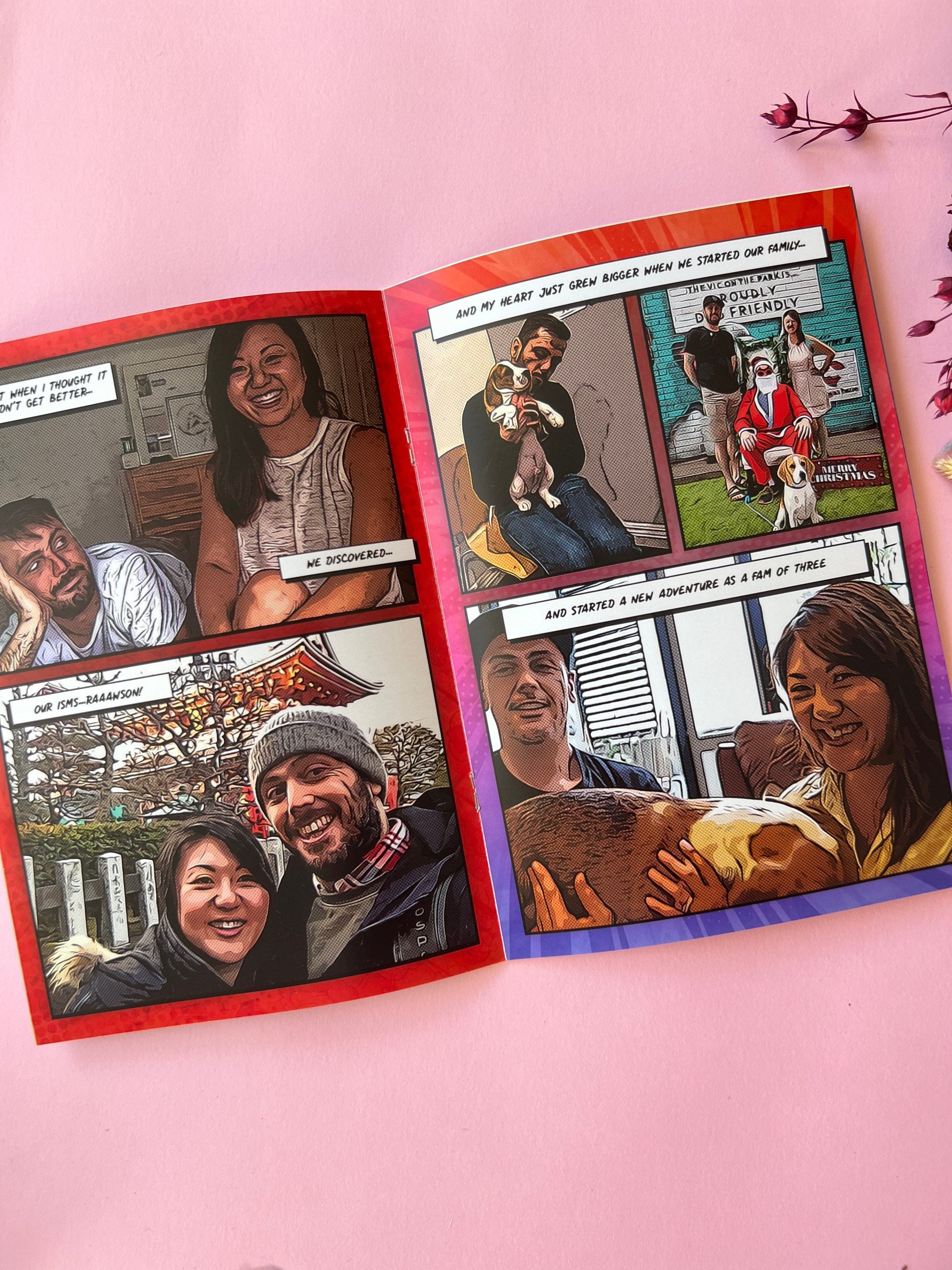 Custom Comic Book Birthday Gift for Him Personalized Gift for Husband Paper Anniversary Gift Husband Gift Wedding Gift Wife Gift Valentines