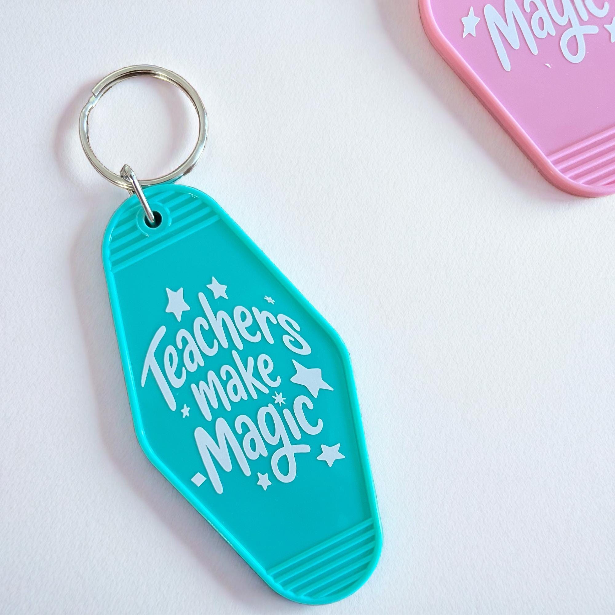 Custom Teacher Keychains Personalised Teacher Gift Motel Keychain for Teachers