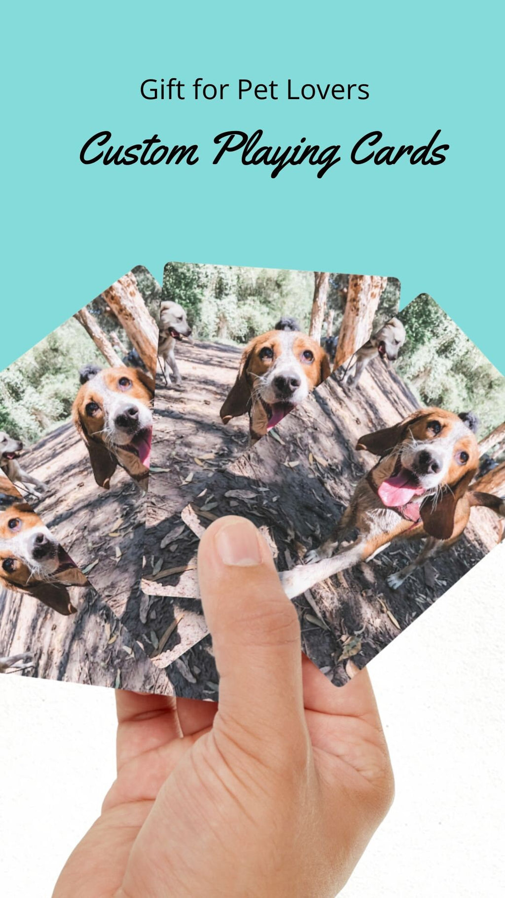 Custom Pet Photo Playing Cards, Memorial Gift