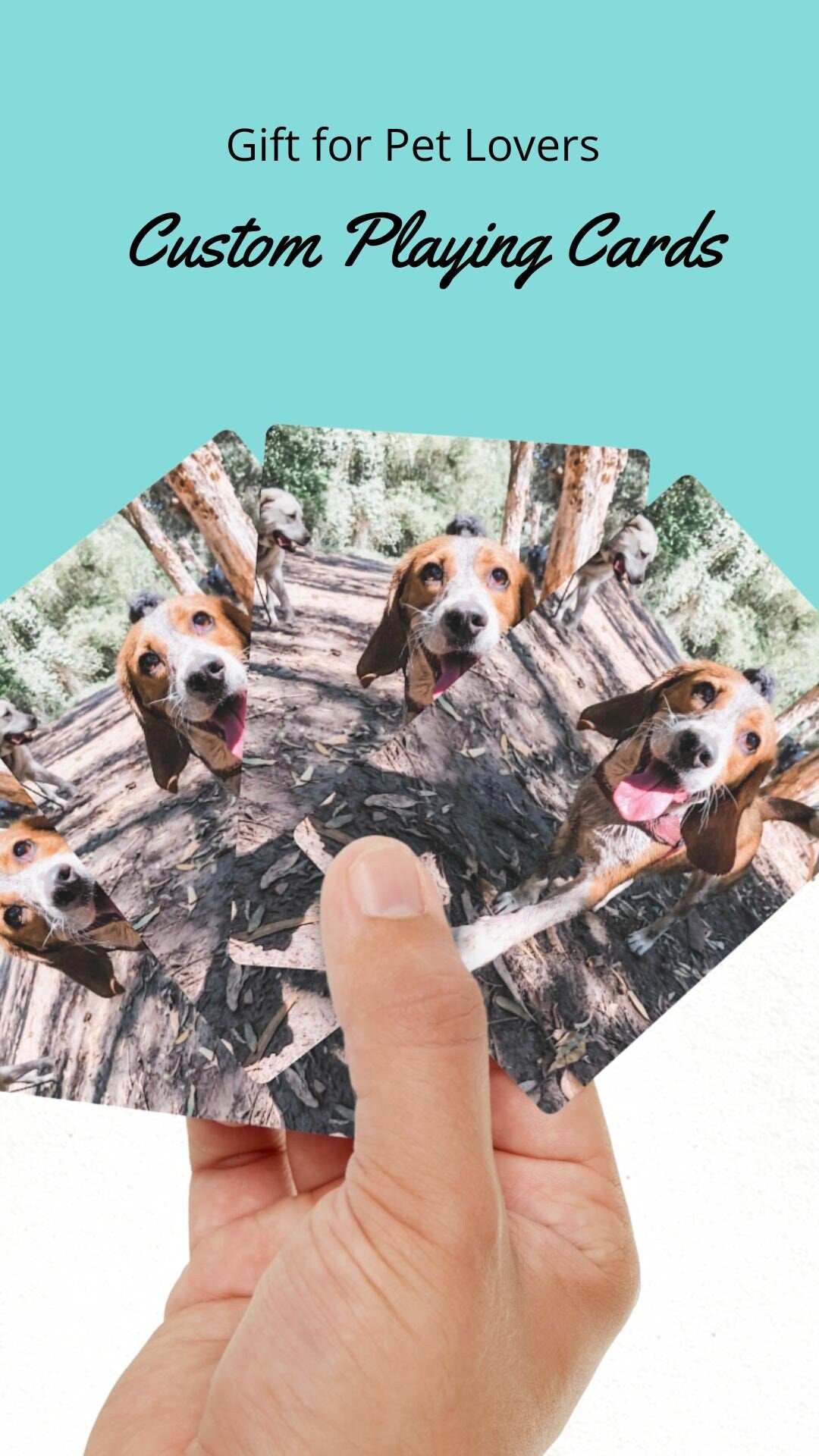 Custom Pet Photo Playing Cards, Memorial Gift