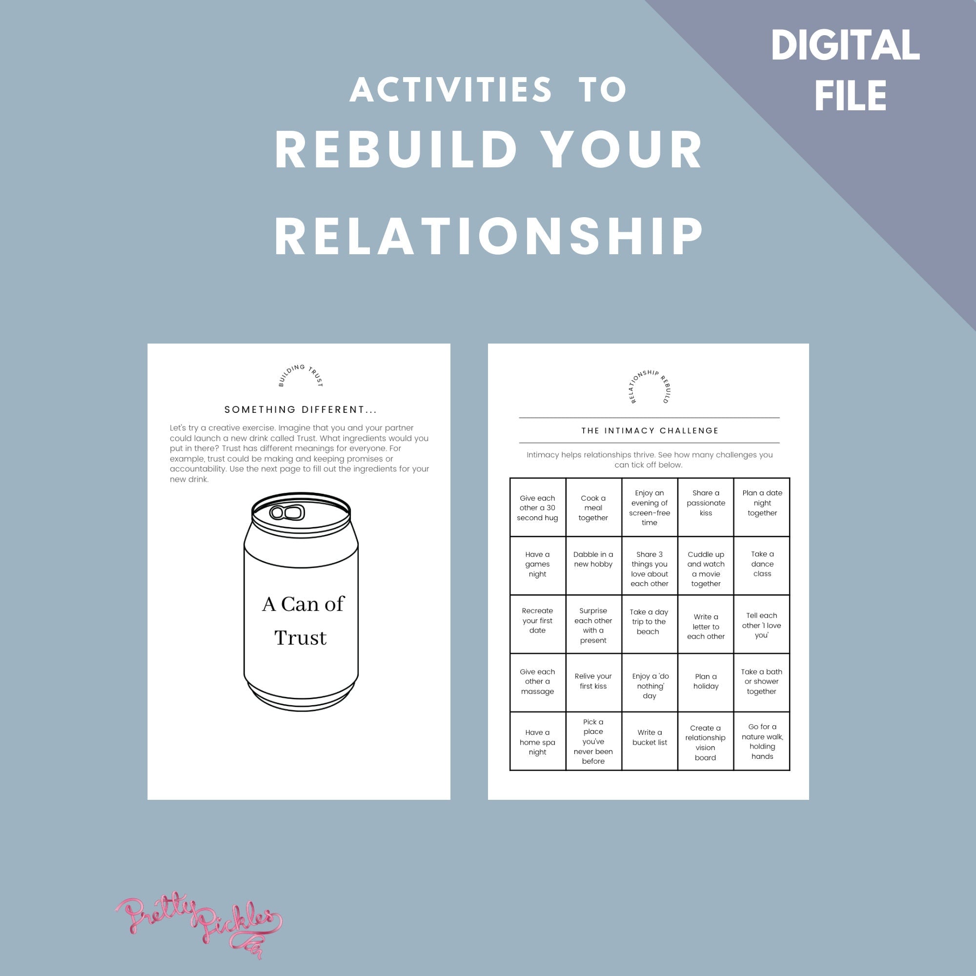 Infidelity Recovery Worksheets for Couples: Guided Relationship Healing (PDF)